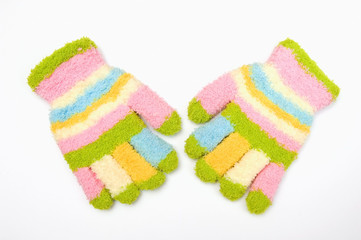 Striped mitten