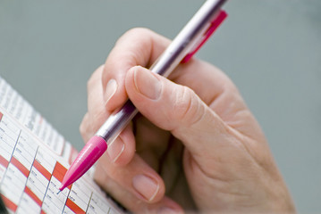 Hand mit Stift