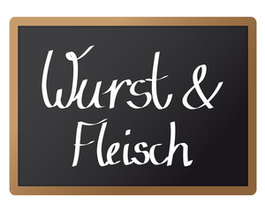 Obraz premium Hinweistafel - Wurst & Fleisch