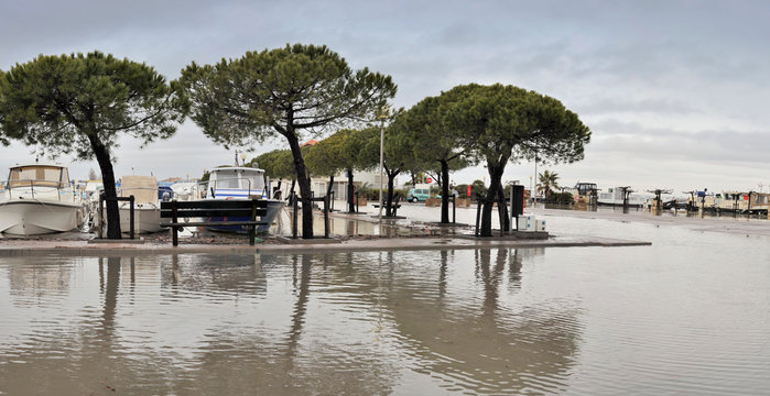 Stitched Panoramad'une inondation