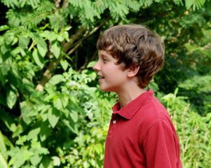 Excited young boy