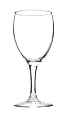 transparent empty wine glass