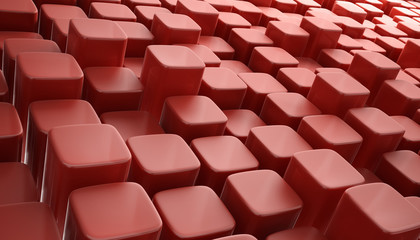 3D blocks abstrct background red