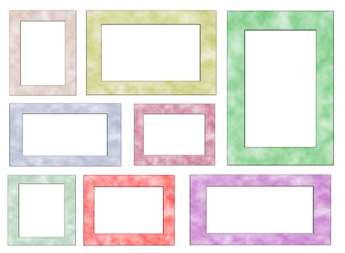 Marbled Multi Frame Page Set - Isolated Clipping Path