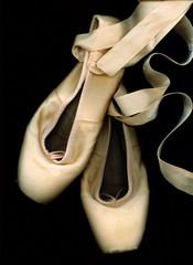 Worn Ballet Pointe Shoes