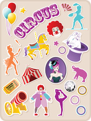 Circus stickers