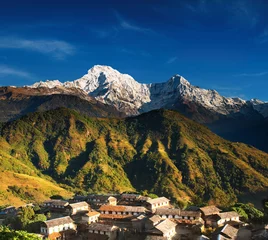 Plexiglas foto achterwand Himalaya dorp, Nepal © Dmitry Pichugin