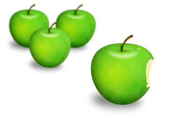 Four apples