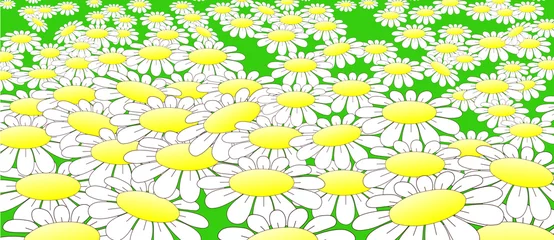 Stof per meter field dotted daisywheel © Dmitriy V