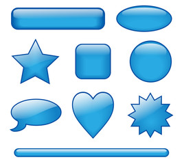 Gel Buttons (various shapes) (blue)
