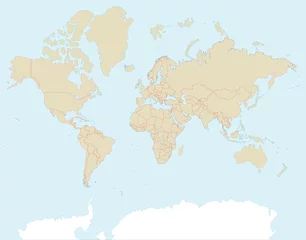  Wereldkaart / Weltkarte - SVG: kleur elk land © Dan Race