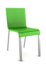 green chair isolated on white background