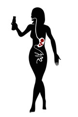 woman and digestive system