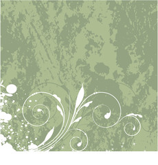 abstract illustration of a floral background with grunge