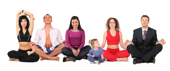 Sit yoga group