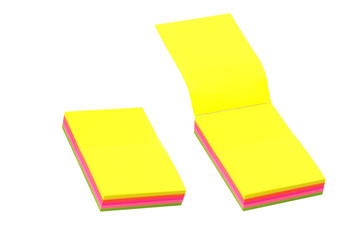 Stacks of sticky notes.