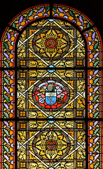 Stained glass window (Brittany, France)