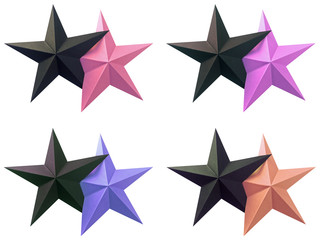 des étoiles superposées