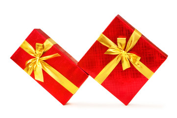 Gift boxes isolated on the white background
