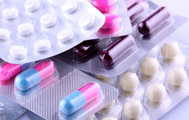 medical pills and tablets background
