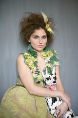 portrait of vanguard modern fashion woman