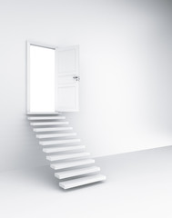 Stairs and open door