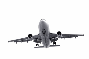 isolated jet aircraft landing