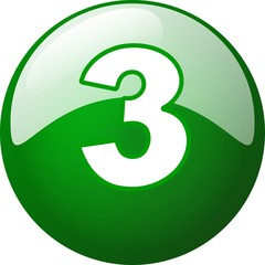 green tree (3) button - 3d illustration