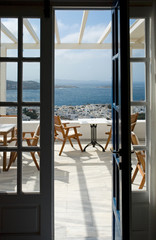 Sea view from cafe terrace