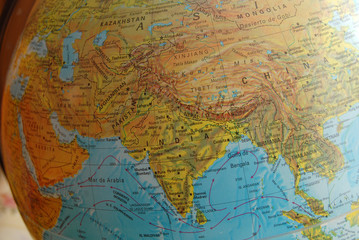 Fototapeta na wymiar dwa globe-Azja