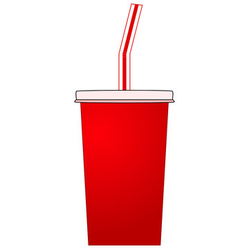 Cartoon soda pop cup