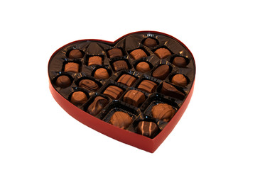 Heart shaped box of chocolate