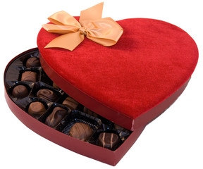 Heart shaped box of chocolate