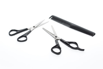 scissors and comb