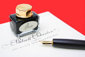 Tinte, Kalligrafie