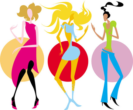 Illustration vector girls