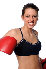 Woman With Boxing Gloves