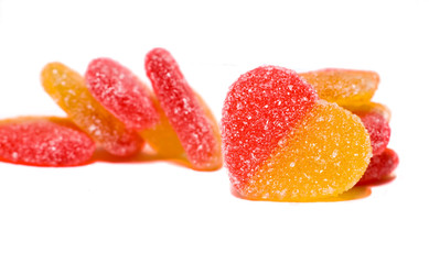 Fruit candy hearts