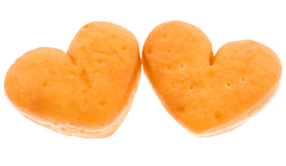 bun in the form of heart