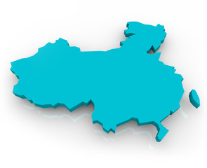 China Map - Blue