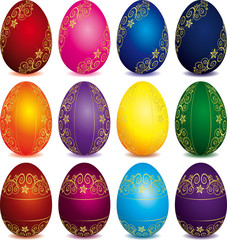 Set of Easter eggs