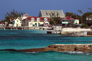 Tropical vacation island paradise town