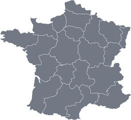 There is a map of France country