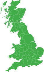 There is a map of Great Britain country