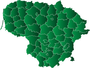 There is a map of Lithuania country