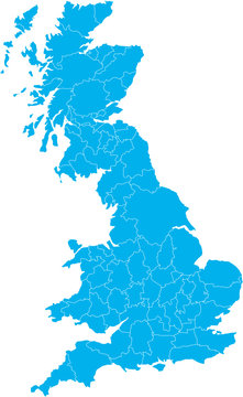 There Is A Map Of Great Britain Country