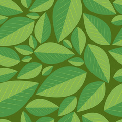 Seamless background with leafs