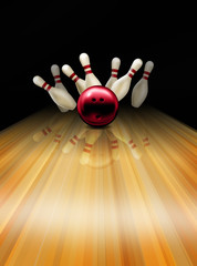 Bowling ball strike - 11910156