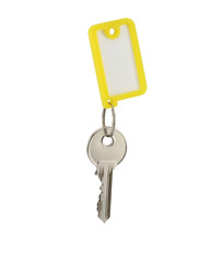 key with blank tag isolated on white