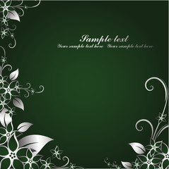 silver floral background